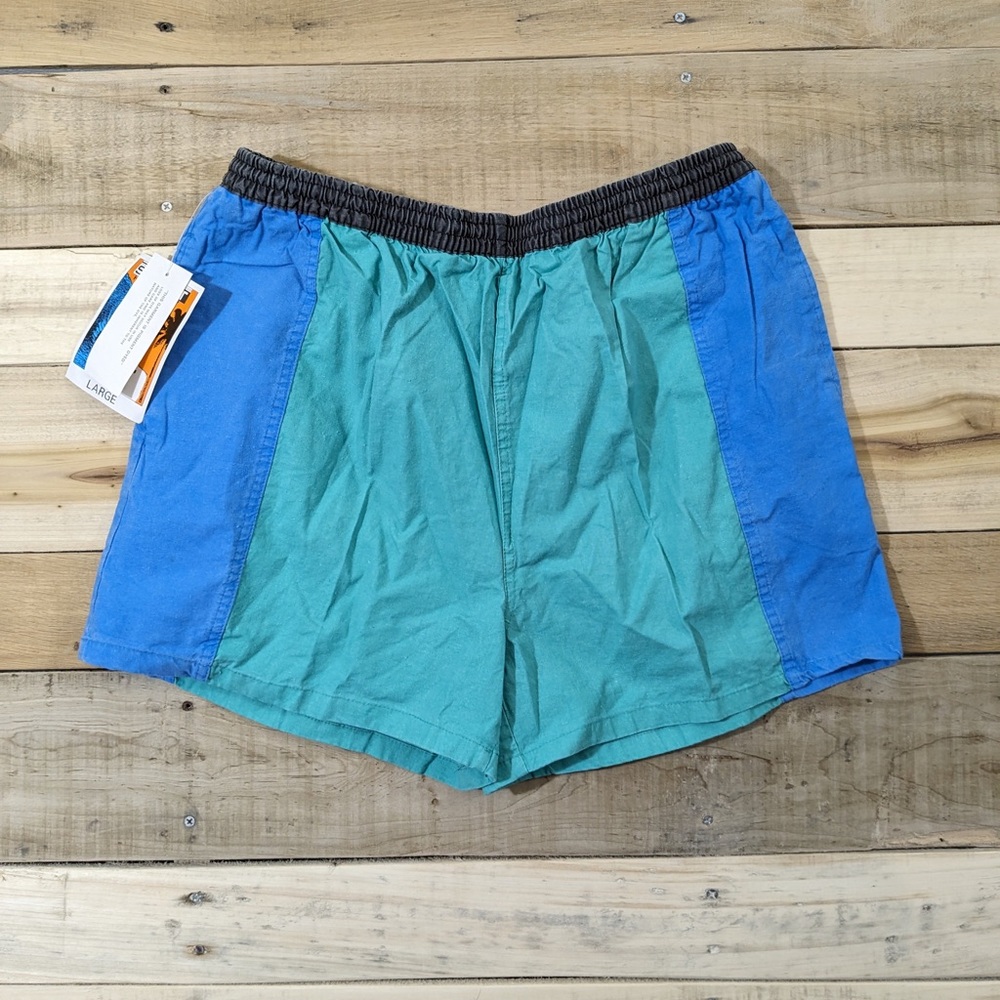 Sunset Highway Vintage Mens Large Swim Shorts Colorblock